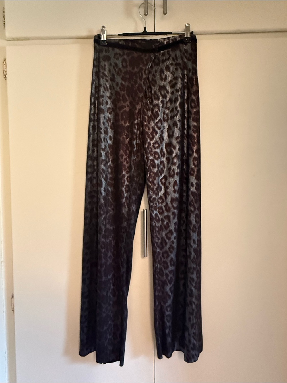 Assembly New York Metallic Leopard Print Plissé Finish